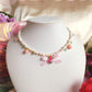 Coquette Berry Ribbon Pearl Necklace