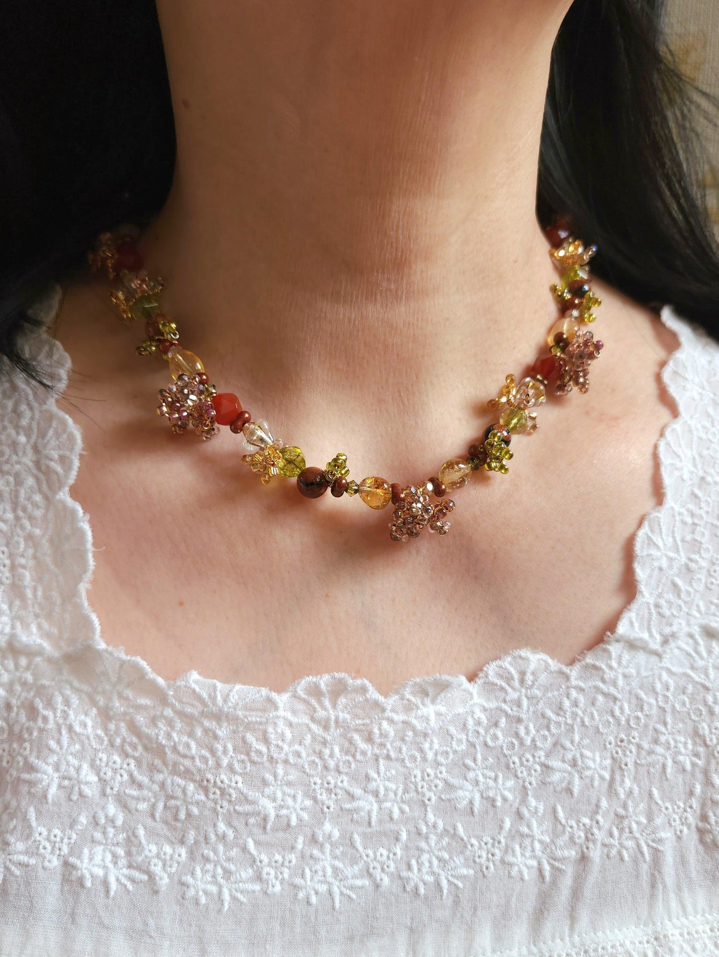 Autumn Colours Beaded Necklace