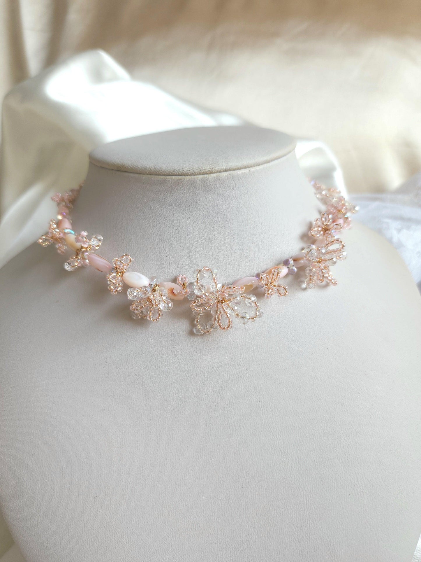 Aurora Blush Beaded Necklace