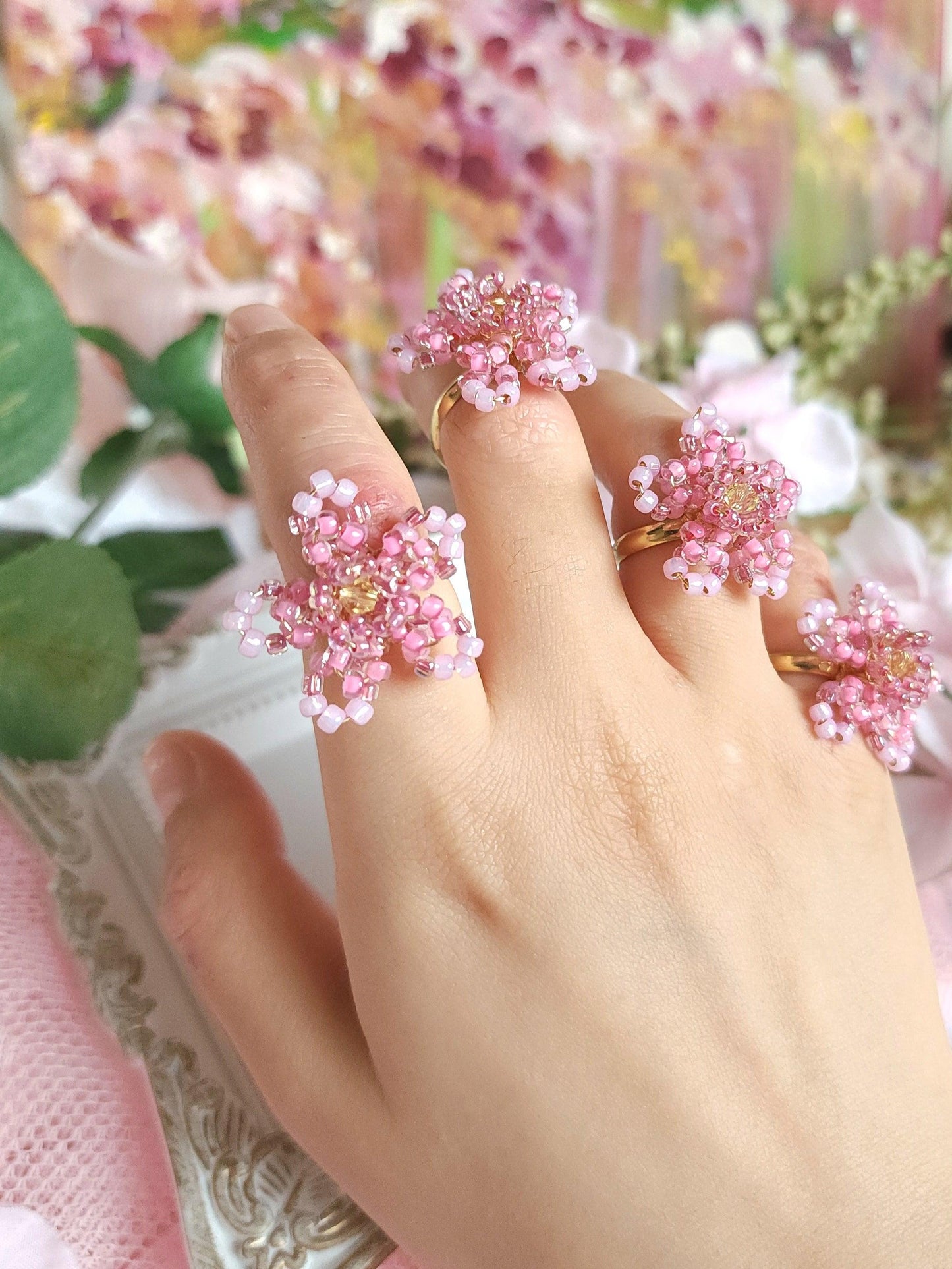 Sunset Bloom Floral Ring