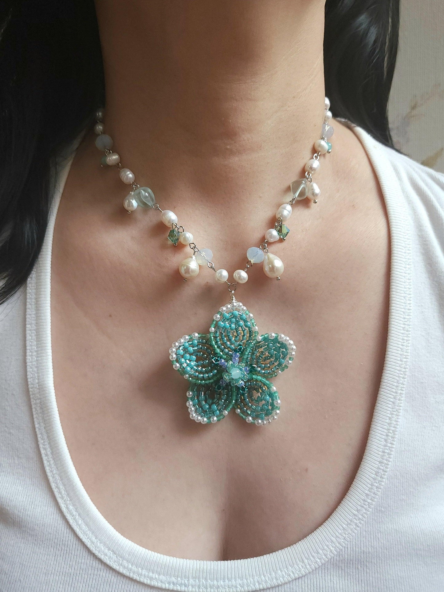 Opal Oceanflower Necklace