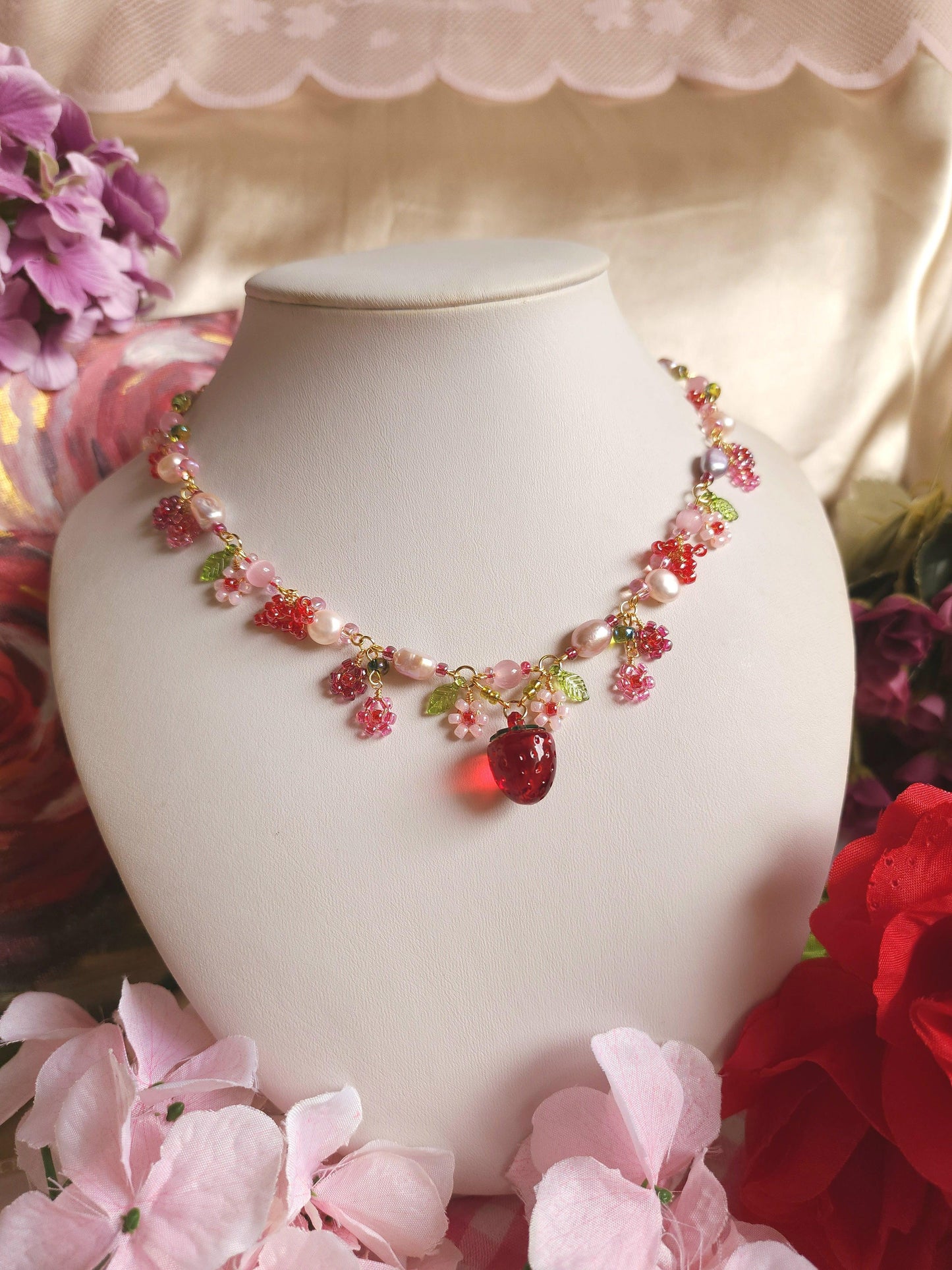 Strawberry Sundae Necklace