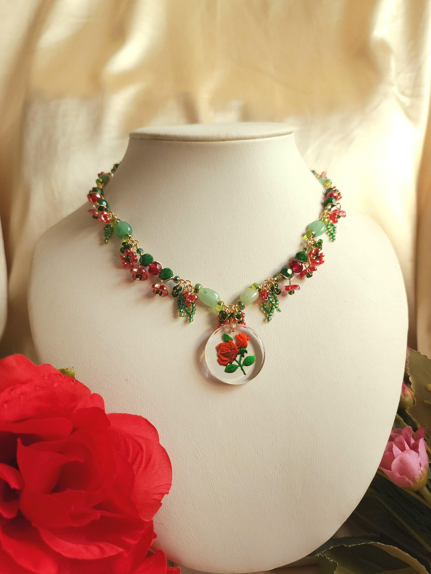 Rose in the Dark Necklace - By Cocoyu