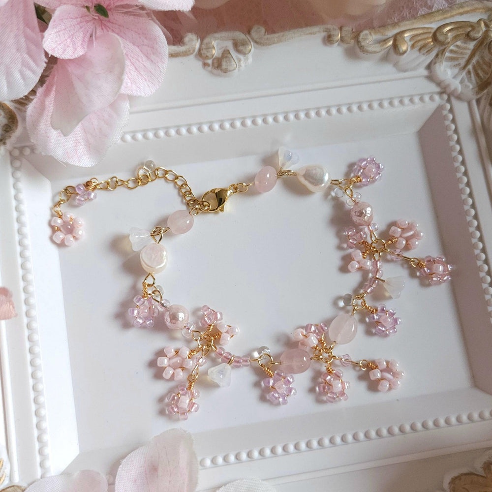 'Sakura's Kiss' Floral Bouquet Bracelet - By Cocoyu