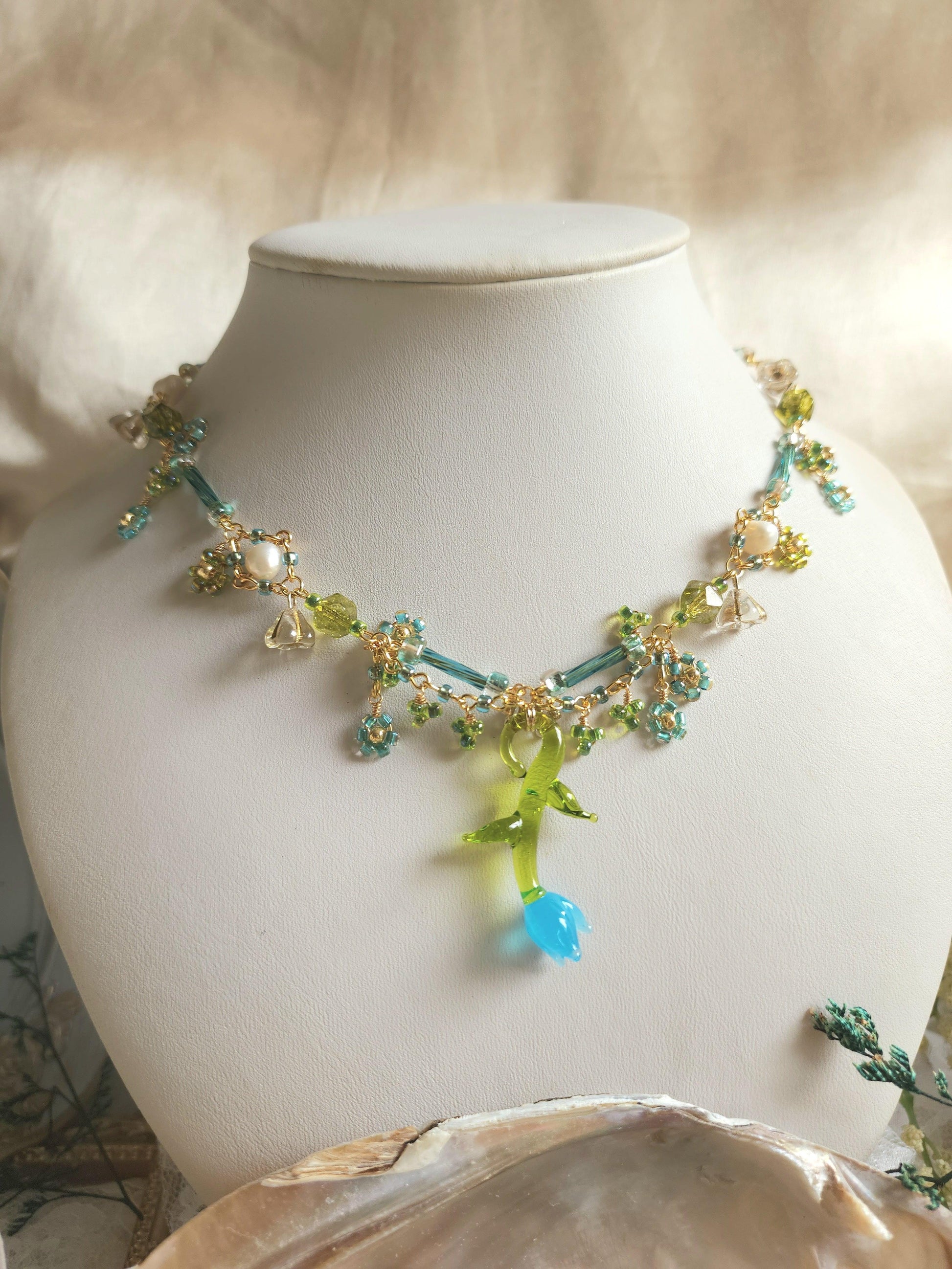 Seabed Rose Garden Necklace - By Cocoyu