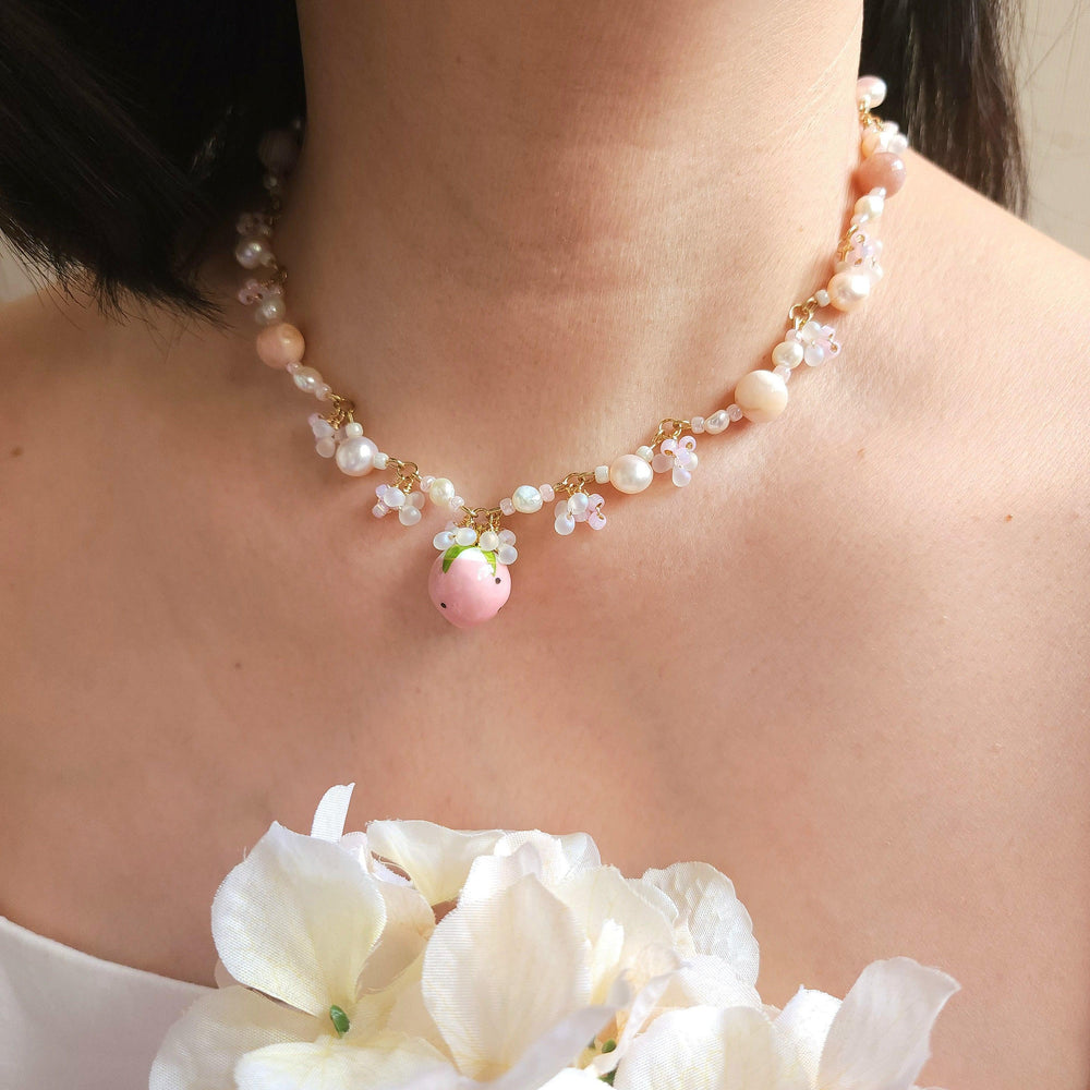 
                  
                    Strawberry Milk Tea Necklace - By Cocoyu
                  
                