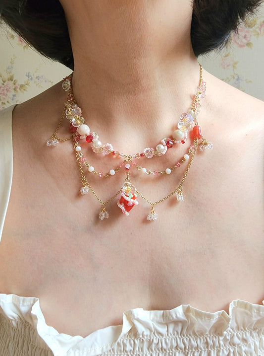Strawberry Queen Necklace - By Cocoyu