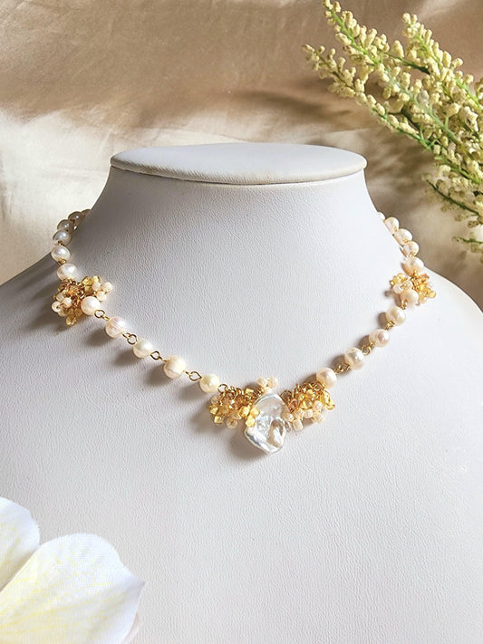 Sunny Keshi Pearl Necklace - By Cocoyu