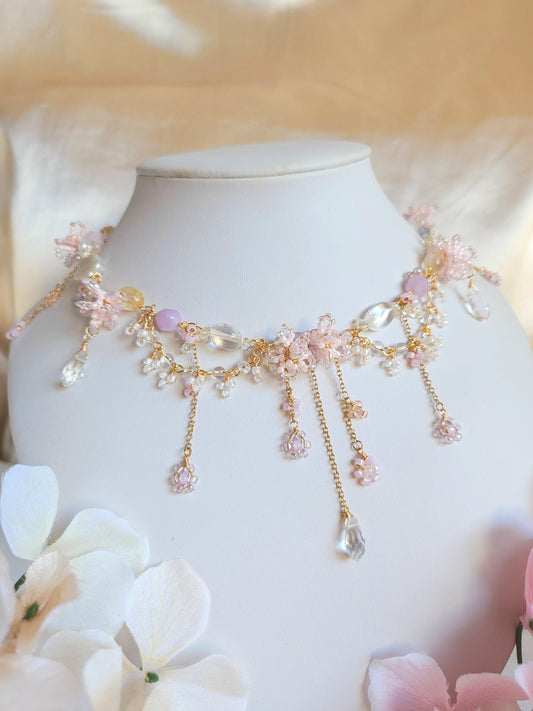 Sunset Nemesia Necklace - By Cocoyu