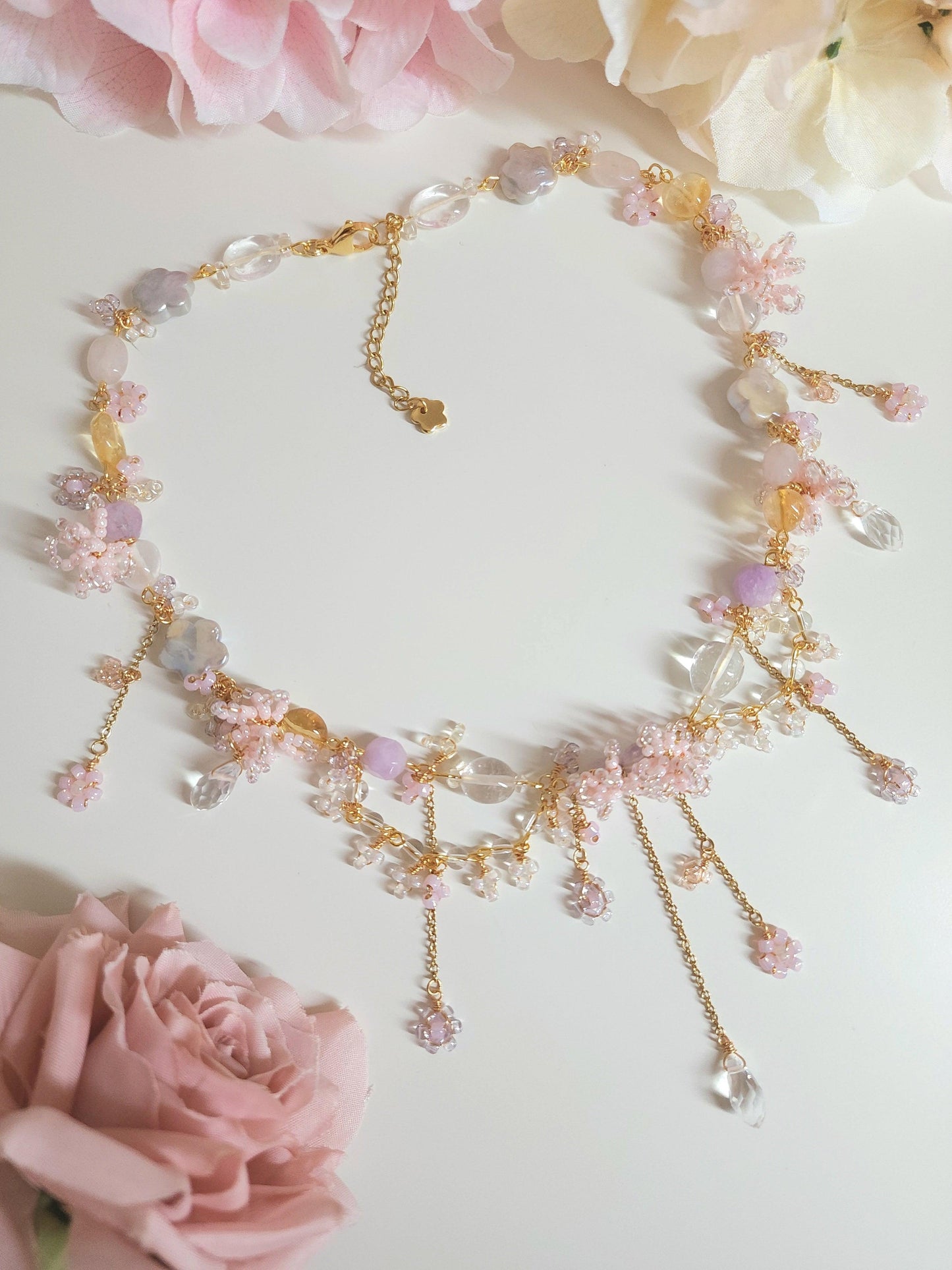 Sunset Nemesia Necklace - By Cocoyu