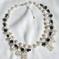 Black-White Collar Necklace - By Cocoyu