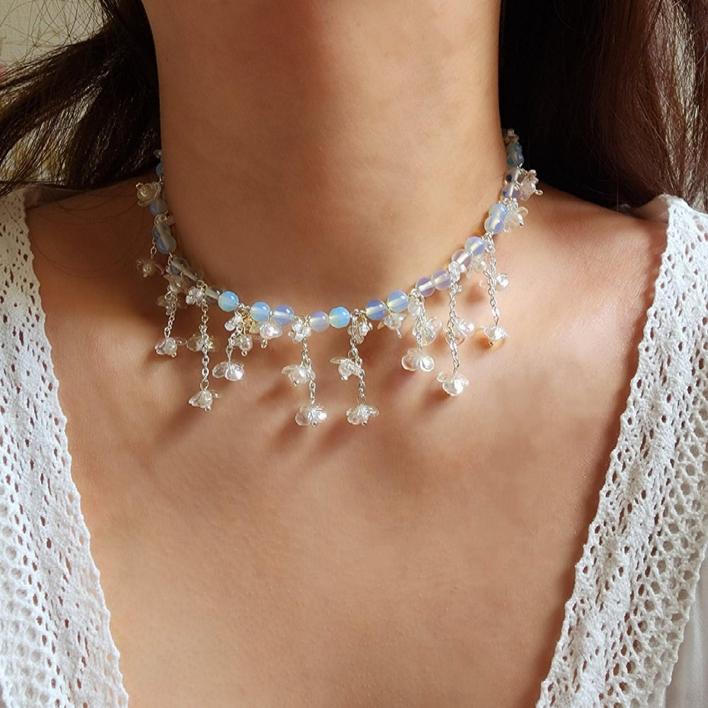 
                  
                    Opalescent Winter Blossoms Necklace - By Cocoyu
                  
                