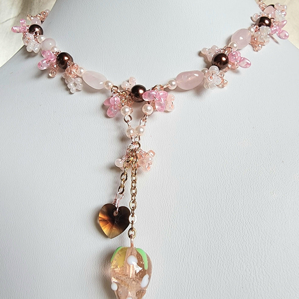 
                  
                    Pink Chocolate Strawberry Necklace - By Cocoyu
                  
                
