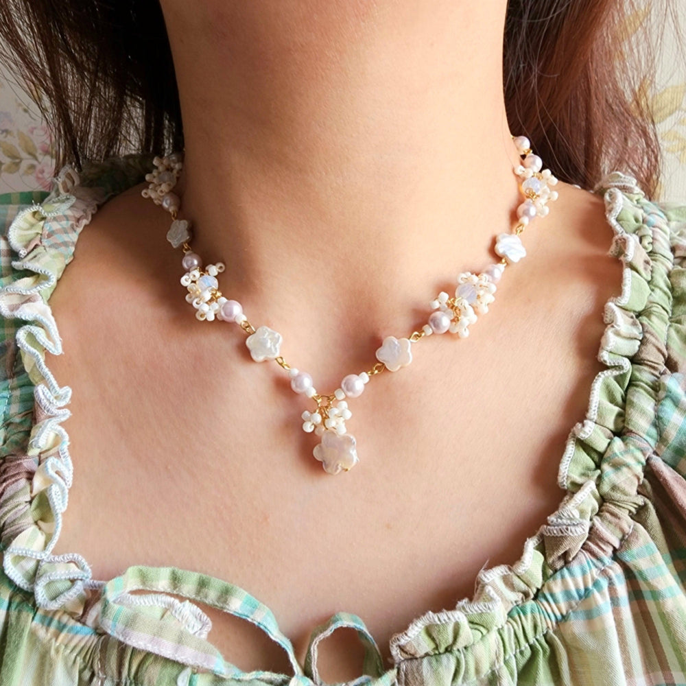 
                  
                    Primrose Pearl Necklace - By Cocoyu
                  
                