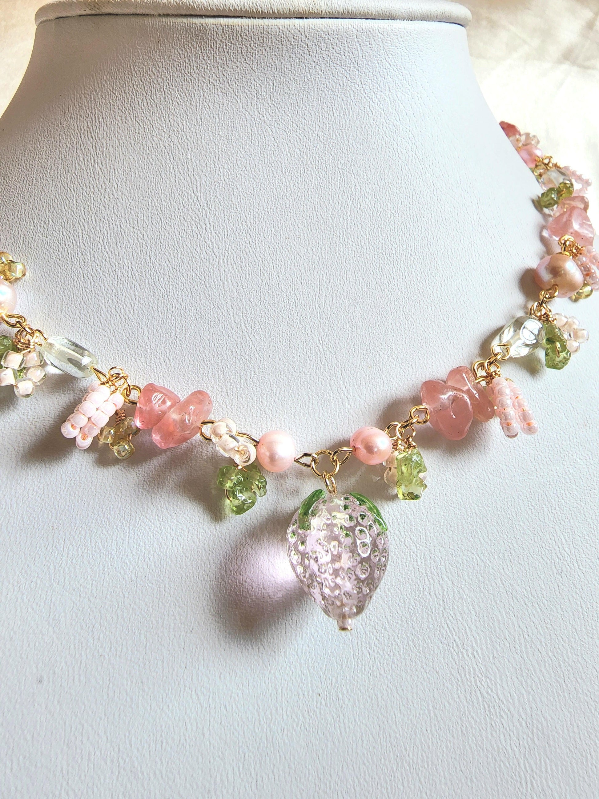Strawberry Fields Necklace - By Cocoyu