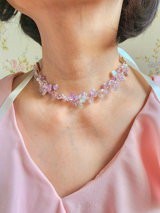 Sweet Pea Ribbon Choker (*Can be changed to chains) - By Cocoyu