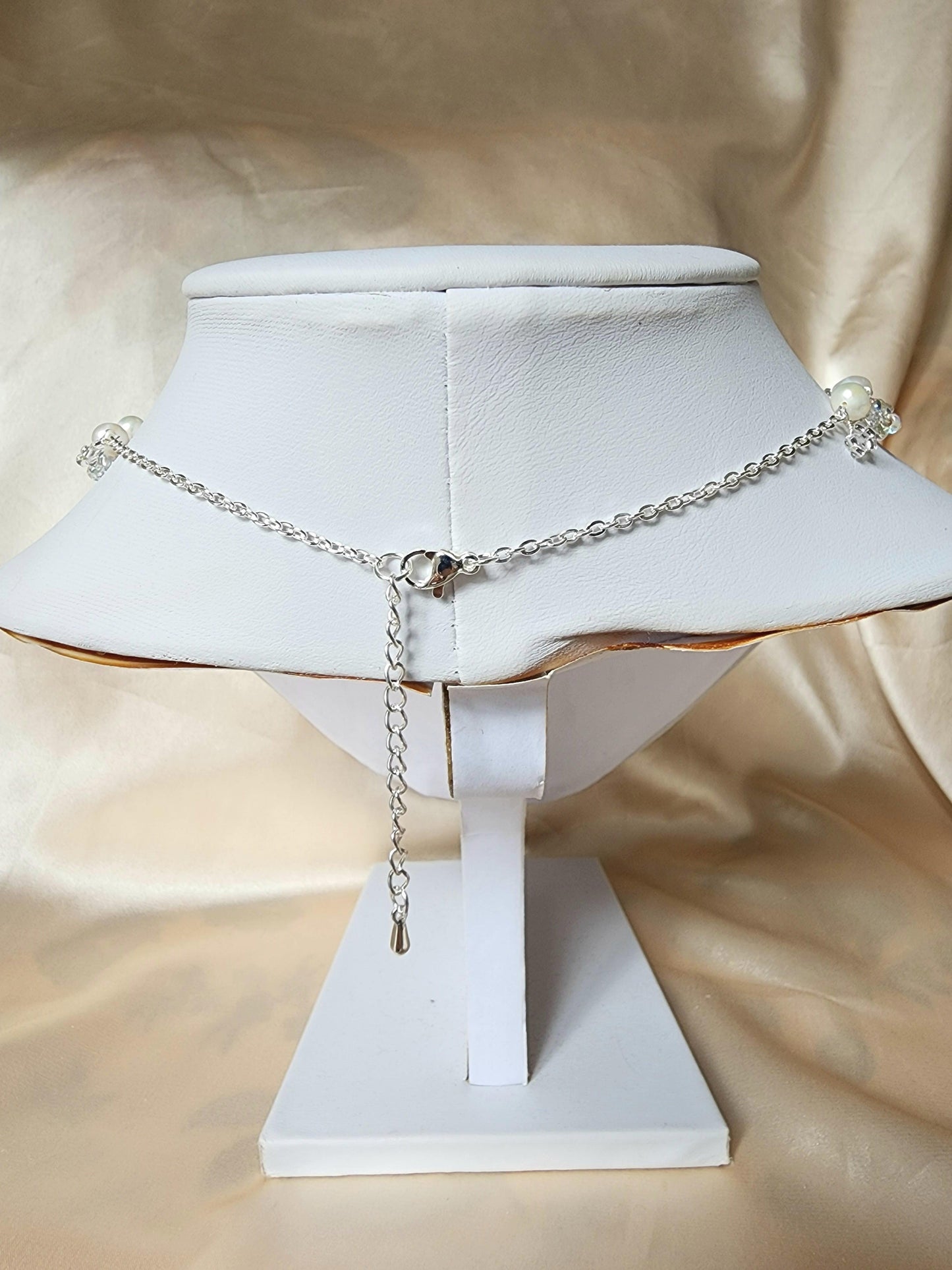 White Camellia Pearl Necklace - By Cocoyu